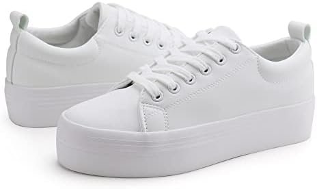 JABASIC Women Lace Up Platform Sneakers Comfortable Casual Fashion Sneaker Walking Shoes - Image 5