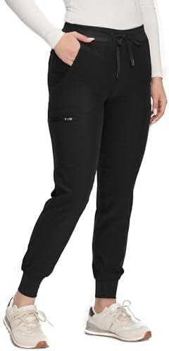 COZYFIT Scrub Pants for Women - Cargo Pants Scrubs with 7 Pockets,Soft Stretch