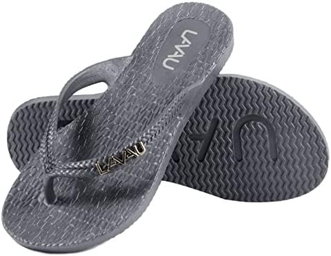 LAVAU Women Waterproof Flip Flops, Shower & Water No-Slip Sandals for Pool and Beach