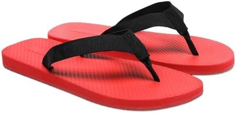 Red Rubber Thong Sandals for Women Beach Flip Flops Casual Comfortable Slip On Flat Sandals Ladies Slides Slipper