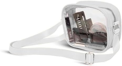 Clear Bag for Stadium Events – Stadium Approved Purse for Women, Durable Waterproof PVC, Adjustable Strap for Concerts