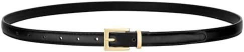 VONMELLI Leather Thin Belts for Women, Fashion Women's Skinny Belts Thin Ladies Belts for Jeans Dress Pants