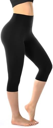 Walifrey Capri Leggings for Women, Buttery Soft High Waisted Leggings for Gym Yoga Workout