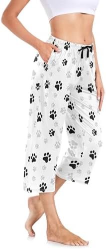 Women Capri Pajama Pants Sleepwear Loungewear Pjs Bottoms S-XXL