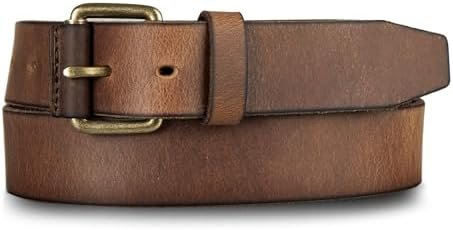 Lucky Brand Men's Jeans Leather Belt| Classic| Casual| Dress| Everyday| American Heritage| Genuine Leather| Metal Buckle