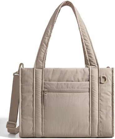 BAGSMART Small Tote Bag for Women, Lightweight with Zipper, Crossbody Purses for Travel Work College