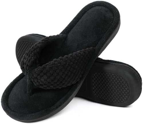 ULTRAIDEAS Women's Popcorn Flip Flop House Slipper with Memory Foam