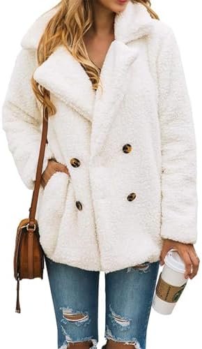 PRETTYGARDEN Women's Fashion Winter Coats Sherpa Fleece Faux Fur Shearling Oversized Trendy Jackets Warm Outerwear Clothing