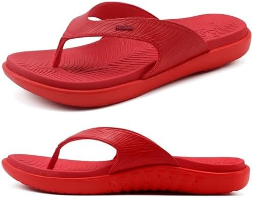 KuaiLu Flip Flops For Women Ladies Orthotic Yoga Mat Cushion Sandals Dressy Womans Lightweight Summer Slip On Beach Thong Sandles with Comfortable Arch Support (US Size 5-12)