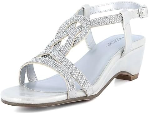 LONDON FOG Womens Macey Demi-Wedge Dress Sandals