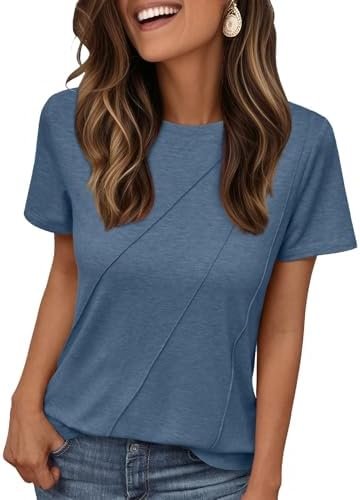 AUTOMET Womens Summer Tops Workout Shirts Beach Vacation Outfits Business Tshirts Dressy Fashion Spring Clothes 2025