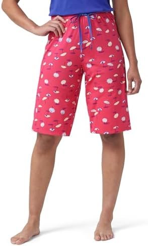 HUE Women's Summer Vacation Pajama Separates, Soft, Whimsical Print Pjs with Tropical Beach Themes, Flip Flops, Cocktails