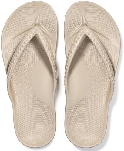 Litfun Women's Arch Support Flip Flops for Plantar Fasciitis Orthopedic Thong Sandals Comfortable Summer Beach Pool Slides