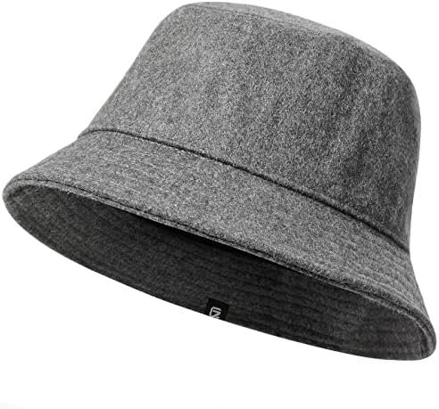 GADIEMKENSD Winter Bucket Hat - Premium Wool, Packable, Plain Colors, Unisex Warm Hat