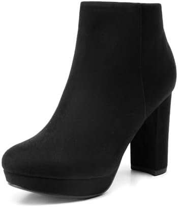 DREAM PAIRS Women's Stomp High Heel Ankle Boots