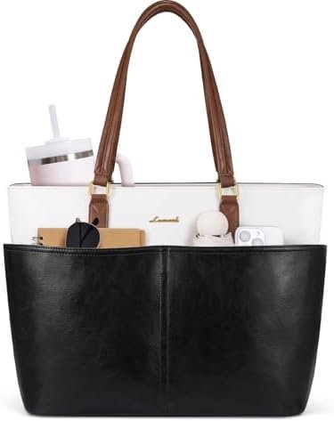 LOVEVOOK Laptop Tote Bag for Women, 15.6 inch Laptop Work Bags for Teacher Nurse Large Computer Bag for Office