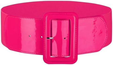 JASGOOD Women Wide Stretchy Belt Vintage Elastic Waist Belt for Dresses Fashion Ladies Waist Belt with Square Buckle
