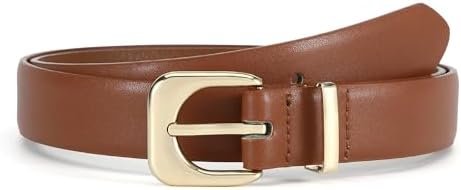 Earnda Belts for Women Faux Leather Waist Belt with Gold/Silver Buckle Casual Jeans Pants Dresses