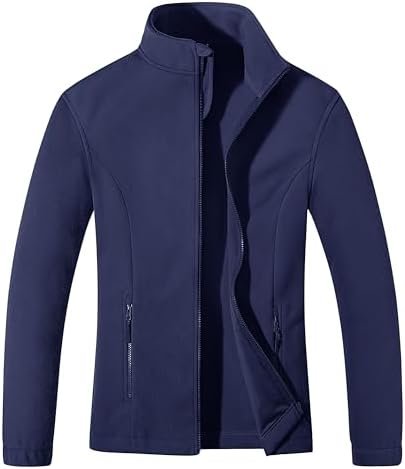 MAGCOMSEN Women's Fleece Jacket Zip Up Coat Lightweight Soft Warm Long Sleeve Jackets with Pockets for Winter