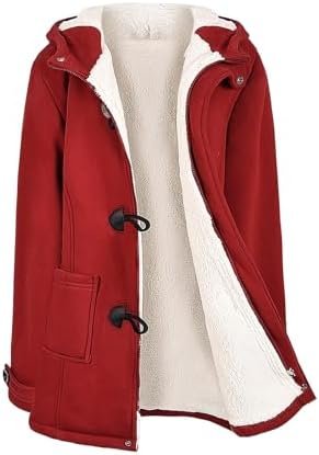 Womens Sherpa Lined Coats Winter Fleece Jackets Casual Fashion Trendy Jackets Warm Outerwear Fuzzy Long Zip Hoodie