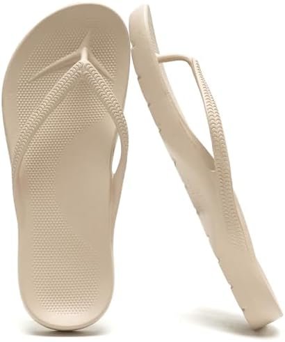 Flip Flops for Women and Men with Arch Support Comfortable Recovery Slide Sandals Slip Resistant Shower Shoes Walking Thong Sandals Lightweight and Soft Footbed Slides Flip Flops