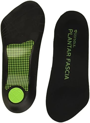 Sof Sole womens Plantar Fascia Support 3/4 Length Insole, Black, 5-11 US