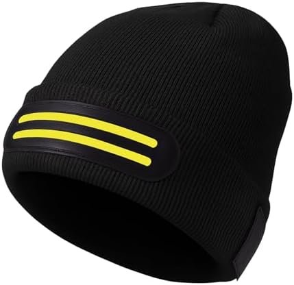 GRACETOP LED Beanie with Light – 230° Wide Beam USB Rechargeable Headlamp Beanie, Warm Winter Knitted Cap for Men & Women, Outdoor Gear & Gifts (Black)
