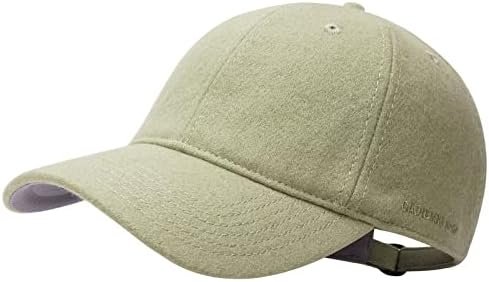 GADIEMKENSD Unstructured Wool Baseball Caps Winter Warm Hat Adjustable