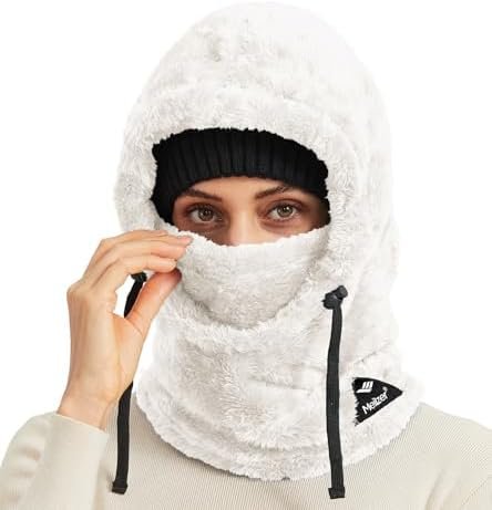 Ski Mask Balaclava Wind-Resistant Winter Face Mask for Women/Men Adjustable Warm Hood Cover Hat Cap Scarf