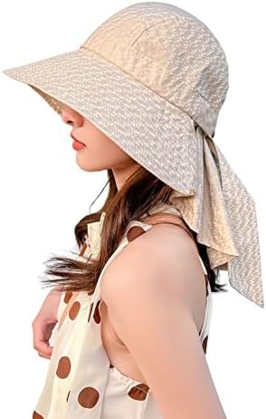 Women’s Wide Brim All-Match Sun Hat with Neck Flap