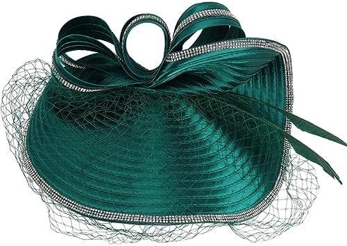 FRCOLOR Fascinators Hats 20s 50s Hat Vintage Pillbox Hat Cocktail Tea Party Hat Headband Church Derby Hat Fascinator Bridal