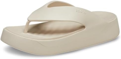 Crocs Women's フリップフロップ Getaway Platform Flip Stucco