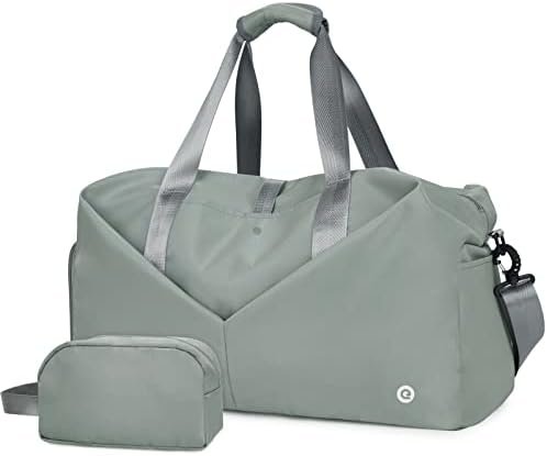 Ceneda 20" Gym Bag for Women with Wet Pocket & Shoe Compartment, Lightweight Duffel Waterproof Carry On Duffle for Travel, Yoga, Overnight (Dark Grey)
