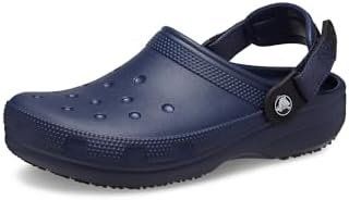 Crocs Unisex-Adult Classic Work Clogs, Adjustable Slip Resistant Work Shoes with Hole-Free Construction