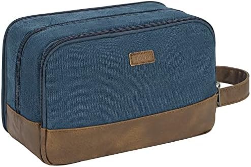 WANDF Travel Toiletry Bag for Men Large Toiletries Shaving Bag Water Resistant Hanging Dopp Kit Travel Accessories Bag for Women Men (Blue)