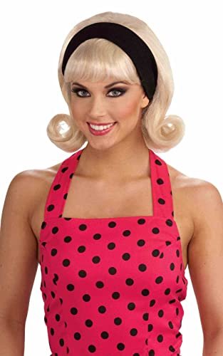 Rubies 50's Flip Blonde Wig for Adults, Women's No Size