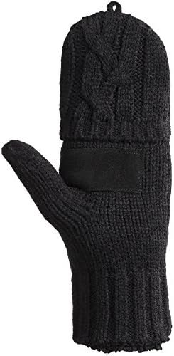 isotoner Women's Chunky Cable Knit Flip Top Convertible Gloves, Cold Weather