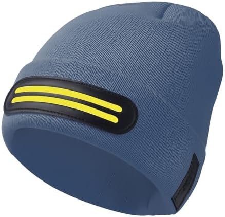 LED Beanie with Light – 230° Wide Beam USB Rechargeable Headlamp Beanie, Warm Winter Knitted Cap for Men & Women, Outdoor Gear & Gifts(Blue)