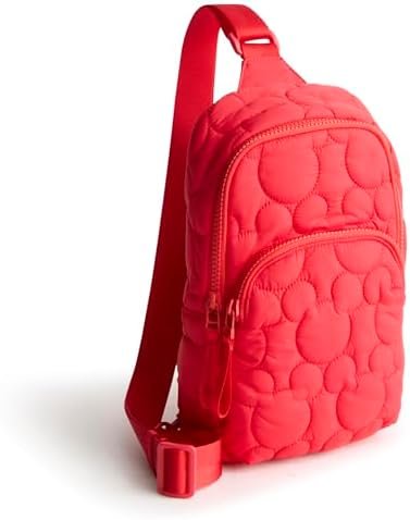 Vera Bradley Women's Disney Featherweight Lorman Sling Backpack Crossbody Bag, High Risk Red, One Size
