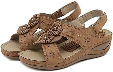 Women's Comfortable Walking Sandals with Arch Support, Athletic Hiking Sandals Outdoor, Lightweight Sandals Beach Travel Elastic Strap Non-Slip Orthopedic Sandals Summer Casual Flip Flops Slippers