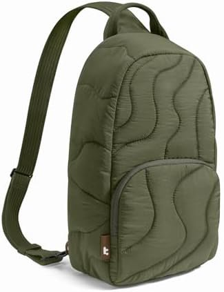 tomtoc 10L Puffy Sling Bag Backpack for Women Trendy, Quilted Padded Crossbody Bag for 11-inch iPad, iPad Air M3/M2, iPad Pro M5 2025/M4, Nintendo Switch 2, Lightweight Puffer Travel Chest Bag Daypack