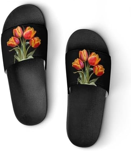 Flower House Sandals Non Slip Slippers Quick Drying Bathroom Shower Shoes for Women Men